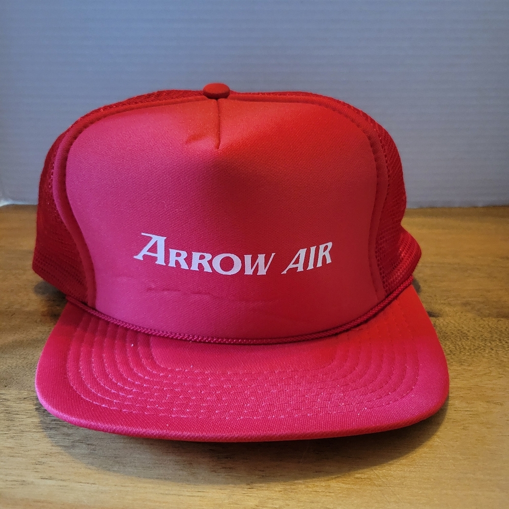 Gold Medal Arrow Air Vintage Snapback Rope Braid Red Hat Cap Mesh Back